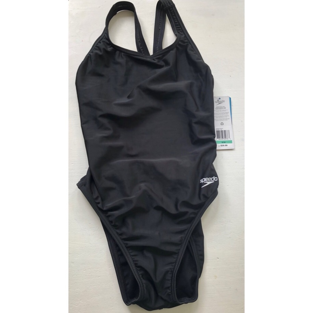 Speedo NWT Competitive Swimsuit Black